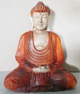 Yorkshire Bonsai Hand Carved Buddha Statue Hand Down Pose -  30cm