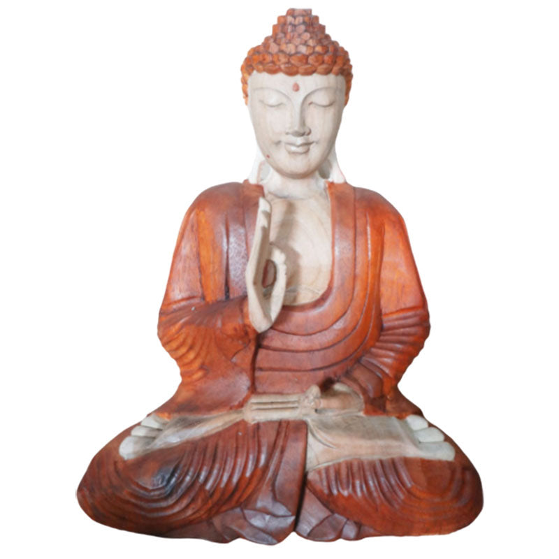 Yorkshire Bonsai Hand Carved Buddha Statue Teaching Transmission - 40cm