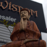Yorkshire Bonsai Hand Carved Buddha Statue Wooden Decor - 40cm