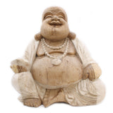 Yorkshire Bonsai Happy Buddha Whitewash 50cm Statue