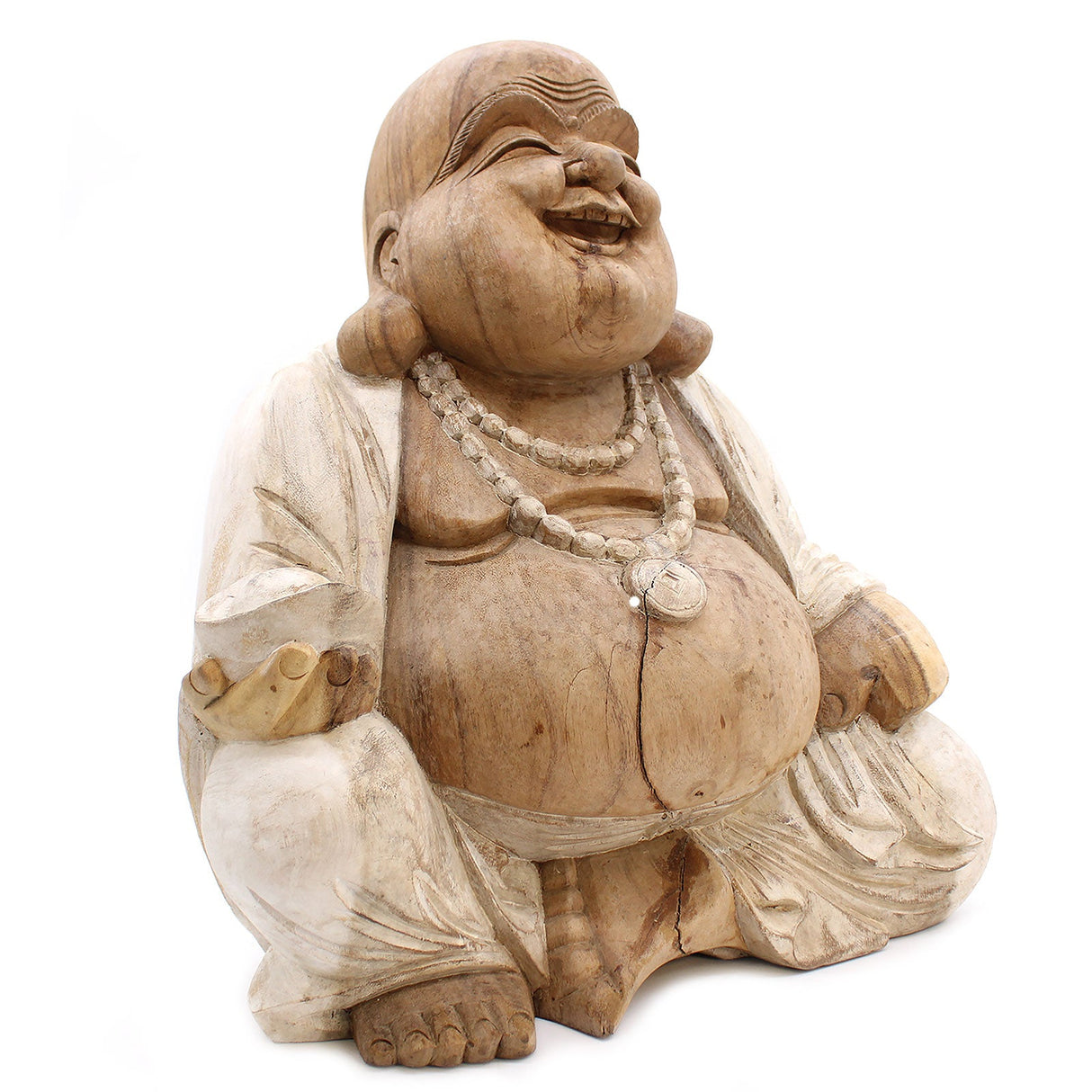 Yorkshire Bonsai Hand Carved Buddha Statue Wooden Decor - 40cm