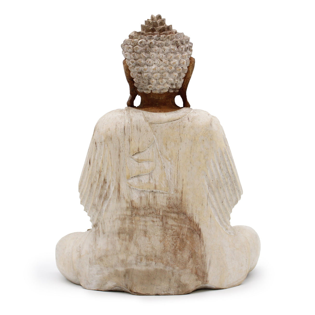 Yorkshire Bonsai Hand Carved Buddha Statue Wooden Decor - 40cm