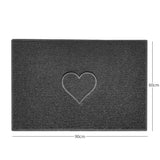 Heart Embossed Spaghetti Door Mat Non Slip PVC | Nicoman