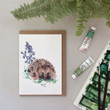 Hedgehog Hand Painted Greetings Card | Katie Hipwell Design