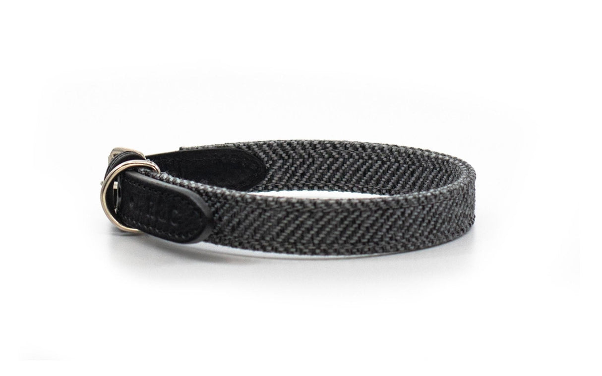 Ralph & Co Herringbone Leather Dog Collar - Balmoral