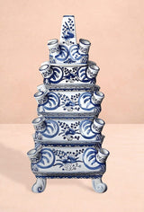 Casa by Josephine Jenno Delft Tulipiere Tall Hand Painted Ceramic Vase