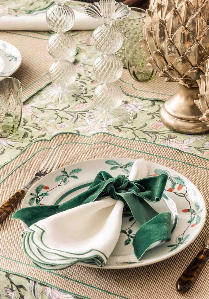Casa by Josephine Jenno Hortensia Green Napkins - Set of 4