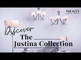 Pagazzi Justina Polished Chrome Table Lamp with Silver String Shade - 43cm