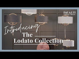 Pagazzi Lodato Polished Nickel LED Floor Lamp with Grey Shade