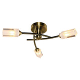 Pagazzi Icarus 3 Light Semi-Flush Ceiling Light Antique Brass
