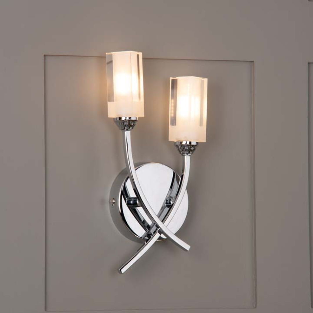 Pagazzi Icarus 2 Light Wall Light Polished Chrome
