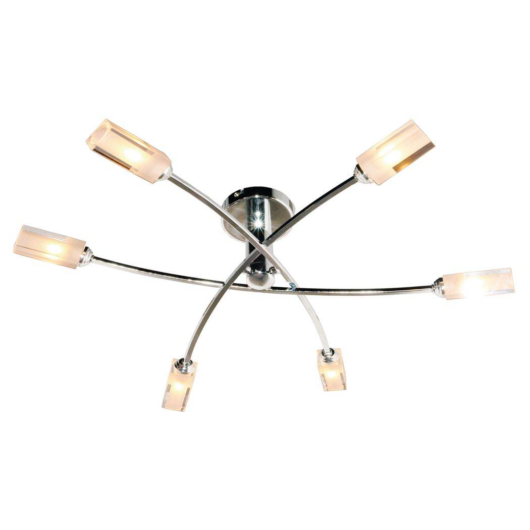 Pagazzi Icarus 6-Light Semi-Flush Ceiling Light Polished Chrome