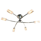Pagazzi Icarus 6-Light Semi-Flush Ceiling Light Polished Chrome