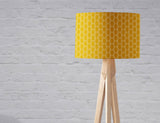 Shadowbright Mustard Yellow Lampshade with White Geometric Design