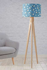 Shadowbright Blue Ceiling or Table Lampshade with Seagull Design