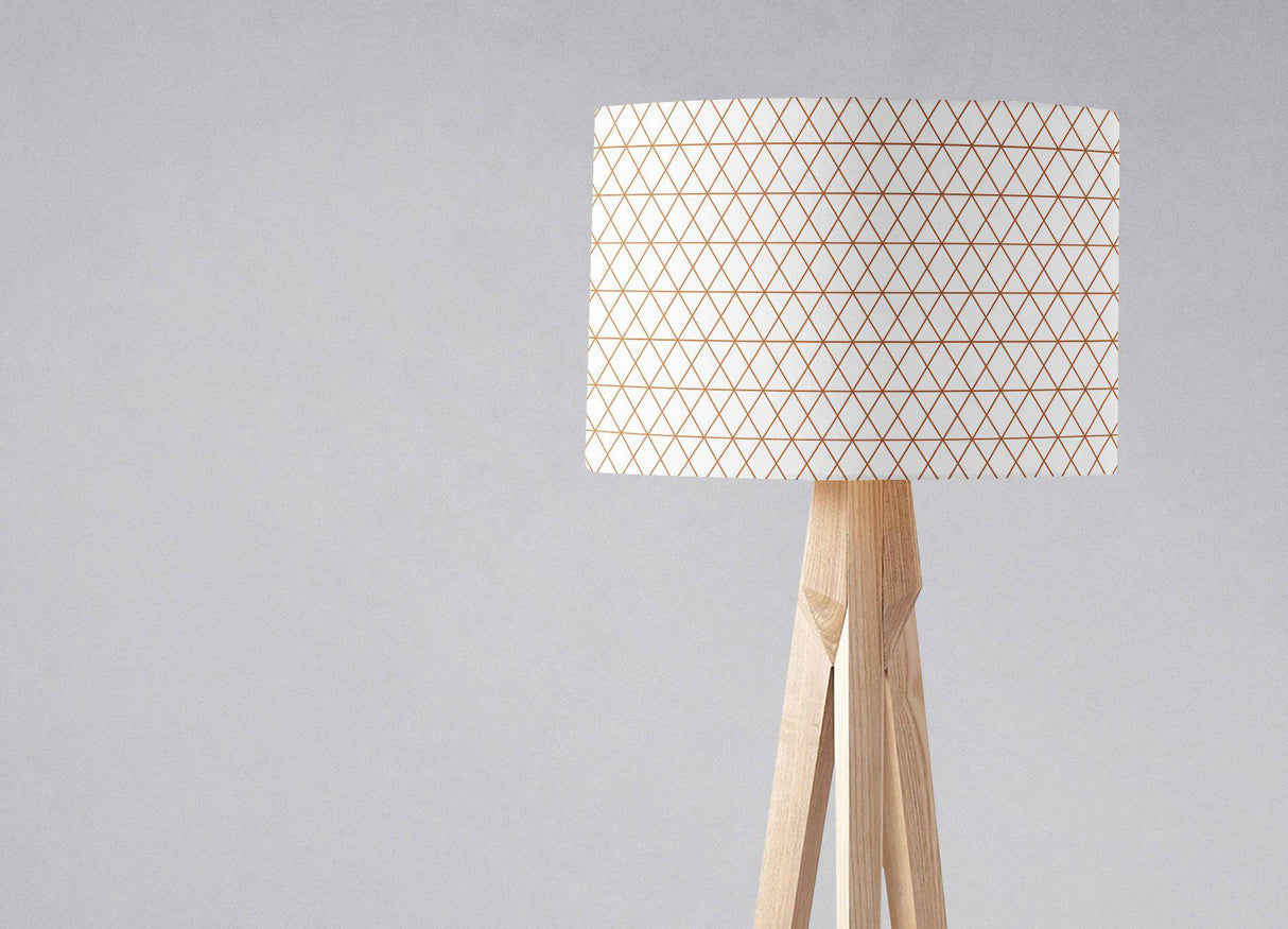 Shadowbright White with Copper Lines Design Lampshade, Ceiling or Table
