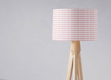 Shadowbright Pink Lampshade with White Lines Geometric Design, Ceiling or Table