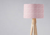 Shadowbright Blush Pink with White Geometric Design Lampshade, Ceiling or Table