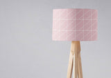 Shadowbright Blush Pink with White Geometric Design Lampshade, Ceiling or Table