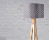 Shadowbright Grey with White Squares Geometric Design Lampshade, Ceiling or Table