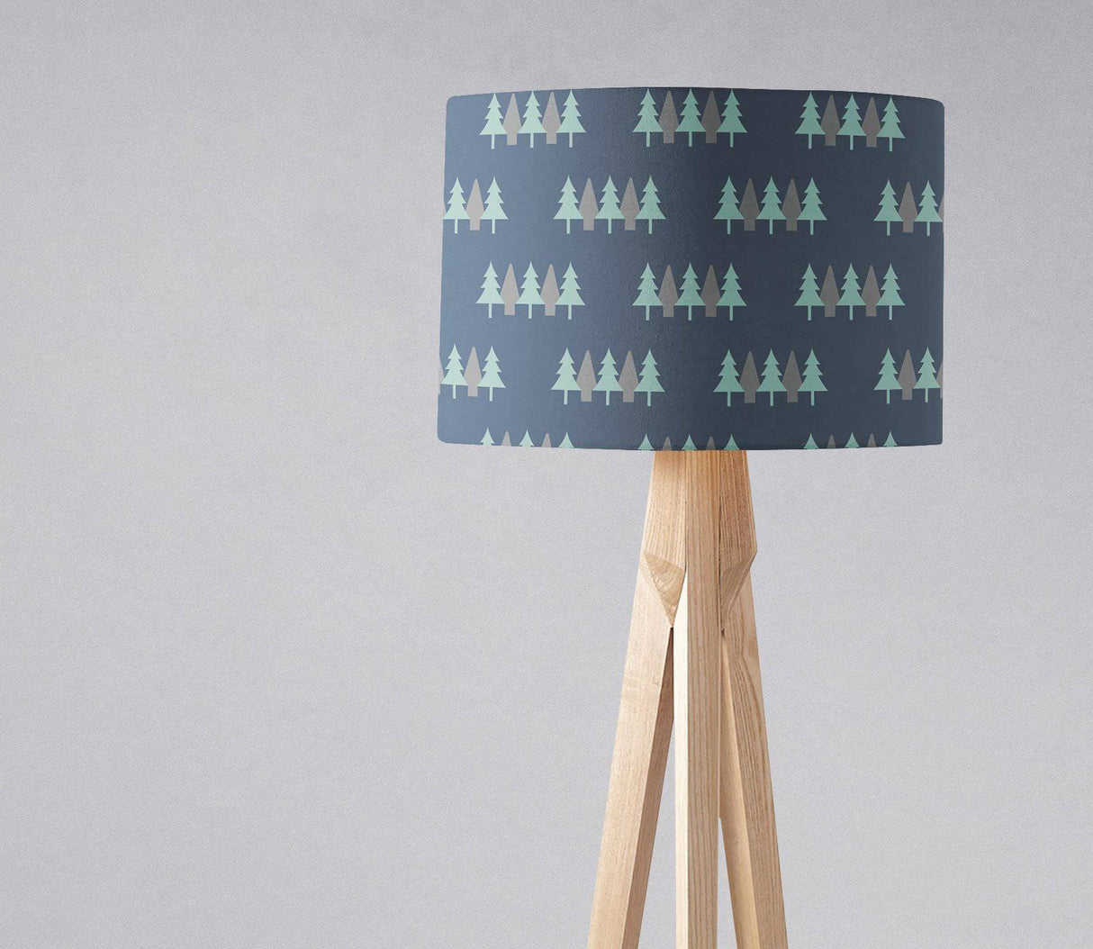 Shadowbright Dark Blue Scandinavian Forest Lampshade, Ceiling or Table