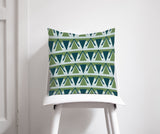Shadowbright Green and Grey Art Deco Design Cushion, Throw Pillow