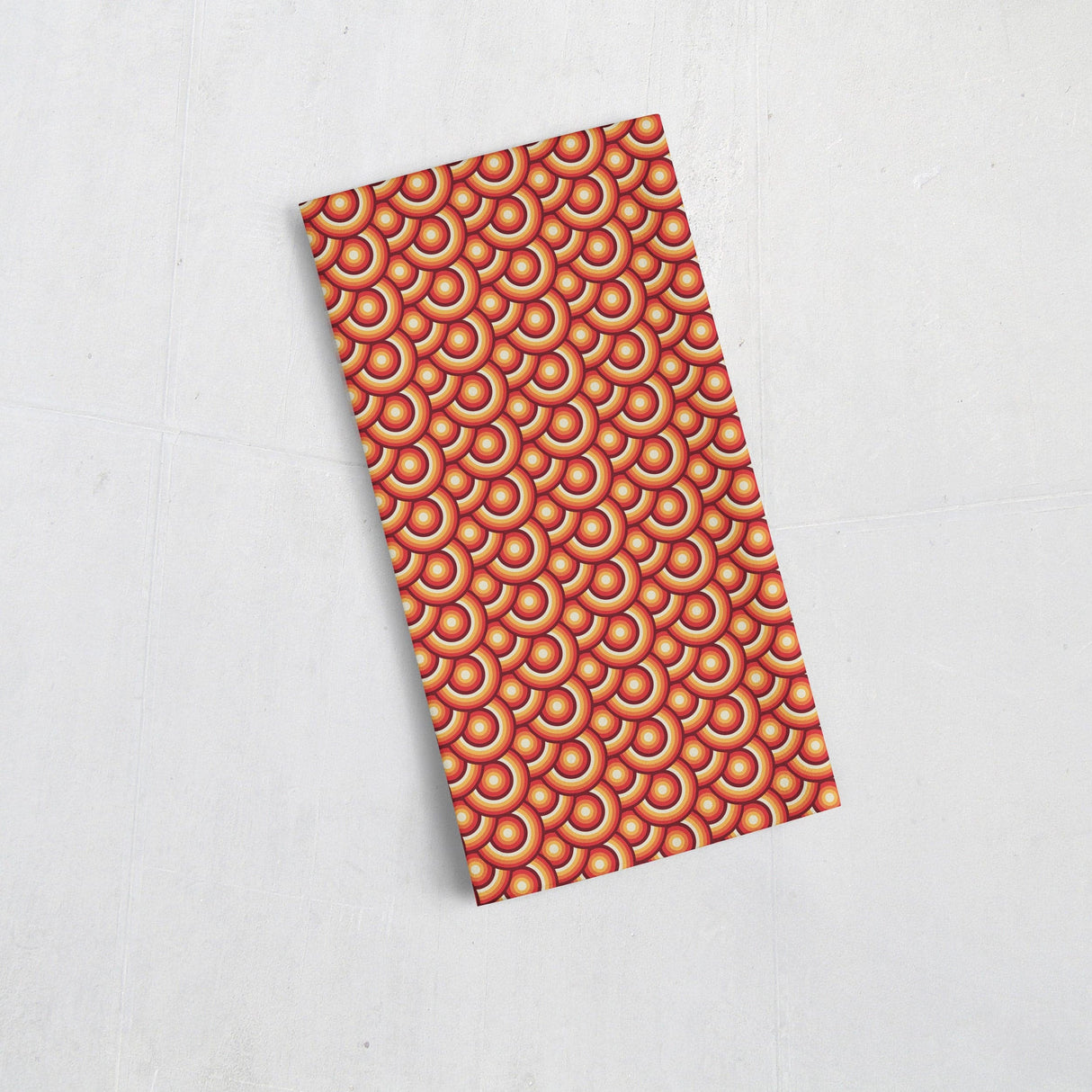 Shadowbright Orange Tea Towels with 70's Retro Design, Dish/Kitchen Towels