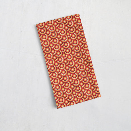 Shadowbright Orange Tea Towels with 70's Retro Design, Dish/Kitchen Towels