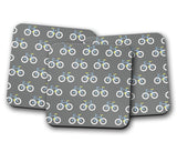 Shadowbright Grey Coaster with a Bicycle Design, Table Decor Drinks Mat