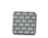 Shadowbright Grey Coaster with a Bicycle Design, Table Decor Drinks Mat