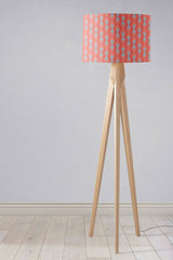 Shadowbright Coral and Grey Mid century Modern Retro Lampshade