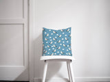 Shadowbright Blue Cushion with a Seagull Design, Throw Pillow