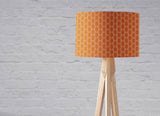 Shadowbright Dark Orange Lampshade with White Geometric Design