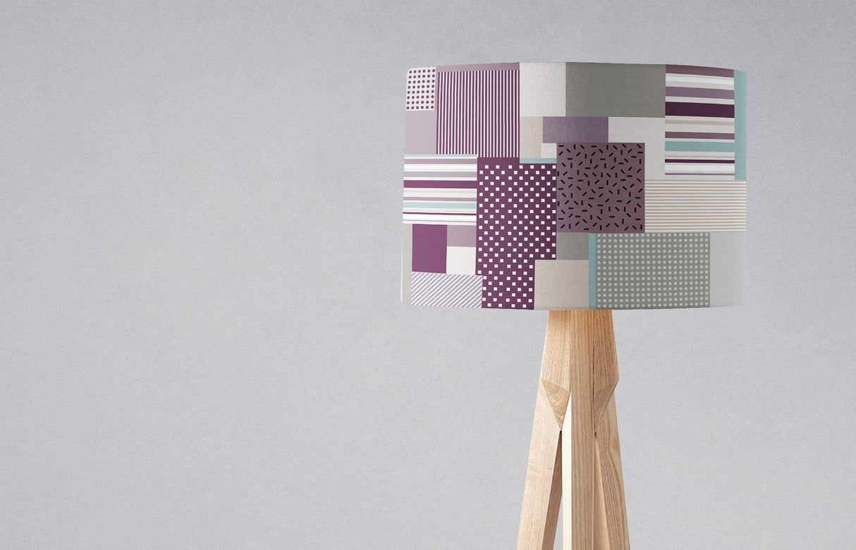 Shadowbright Purple Memphis Style Ceiling or Table Lampshade