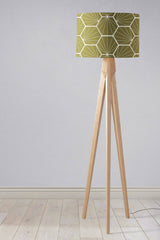 Shadowbright Olive Green Hexagon Design Geometric Ceiling or Table Lampshade