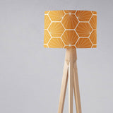 Shadowbright Butterscotch Yellow Geometric Hexagons Lampshade