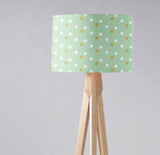 Shadowbright Mint Green with White and Gold Spots Lampshade