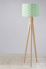 Shadowbright Mint Green with White and Gold Spots Lampshade