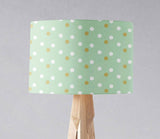 Shadowbright Mint Green with White and Gold Spots Lampshade