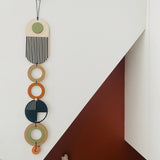 Modern Geometric Wood Wall Art | Slim Centrepiece Tapestry Decor