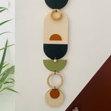 Modern Slim Wood Wall Art – Geometric Artwork Minimal Home Decor