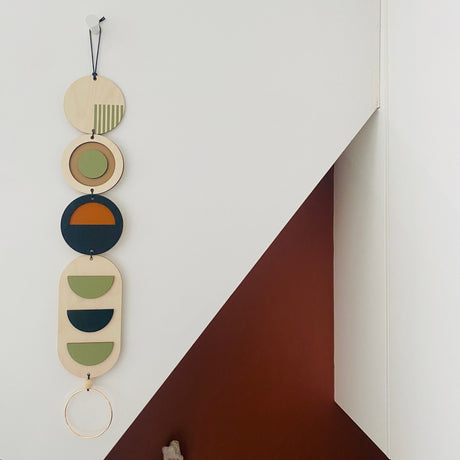Geometric Wall Hanging Tapestry - Wooden Wall Art