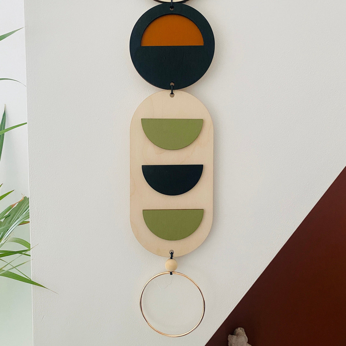 Geometric Wall Hanging Tapestry - Wooden Wall Art