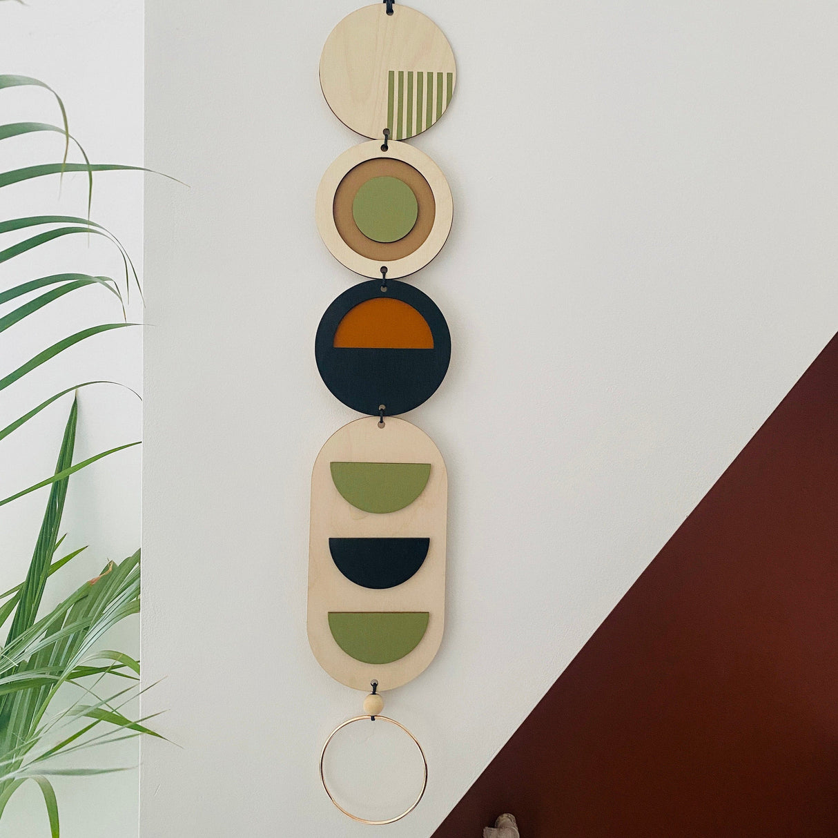 Geometric Wall Hanging Tapestry - Wooden Wall Art