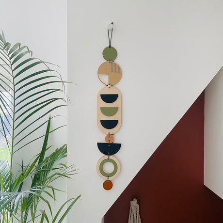 Geometric Mid-Century Wood Wall Art