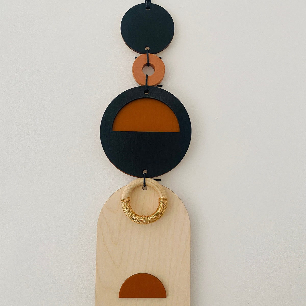Modern Slim Wood Wall Art – Geometric Artwork Minimal Home Decor
