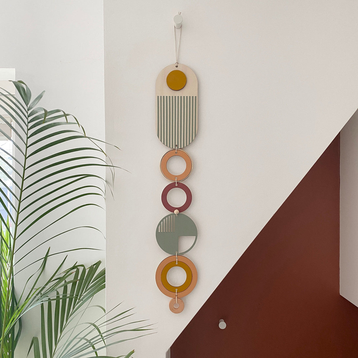 Muted Modern Wall Art - 68cm length 10cm wide.