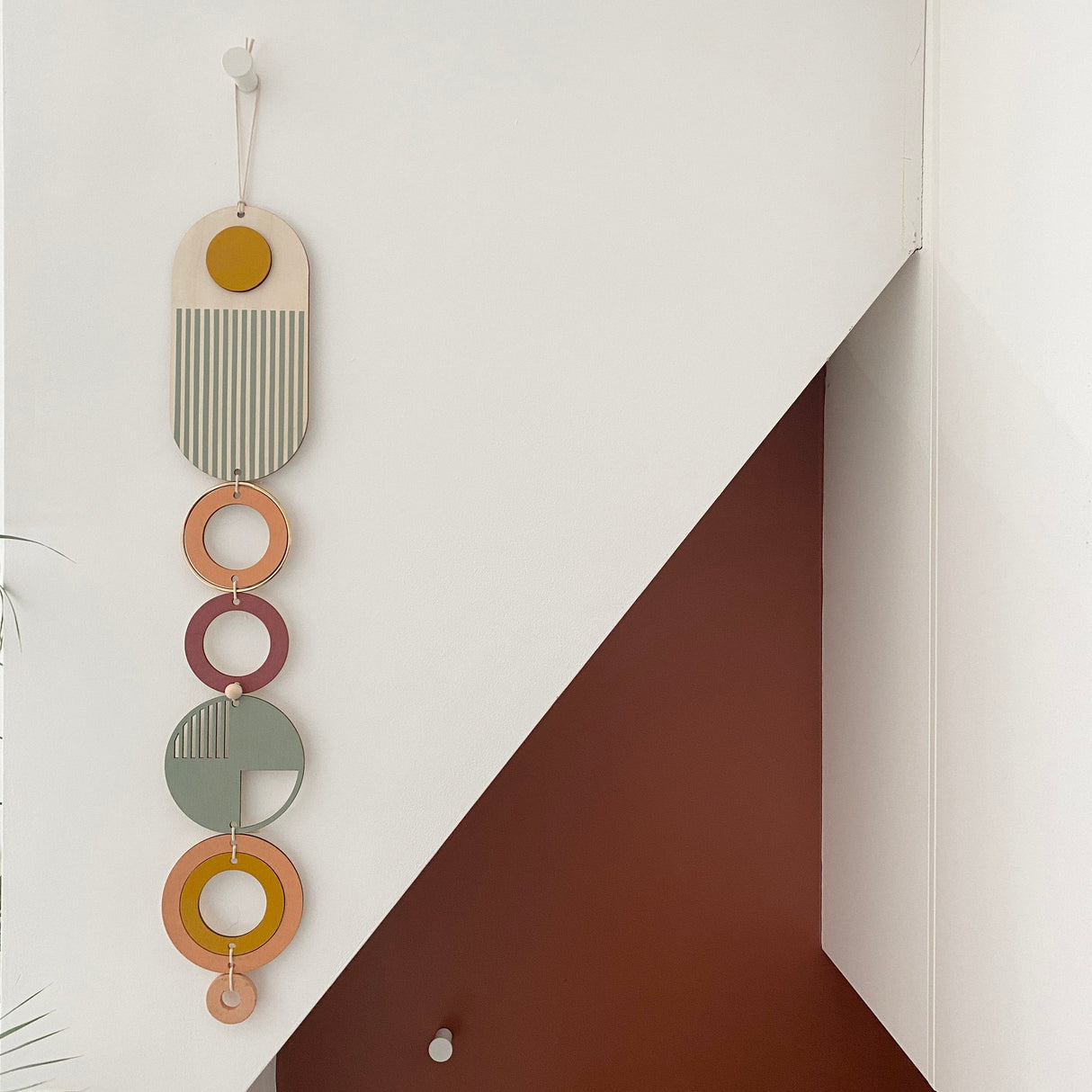 Muted Modern Wall Art - 68cm length 10cm wide.