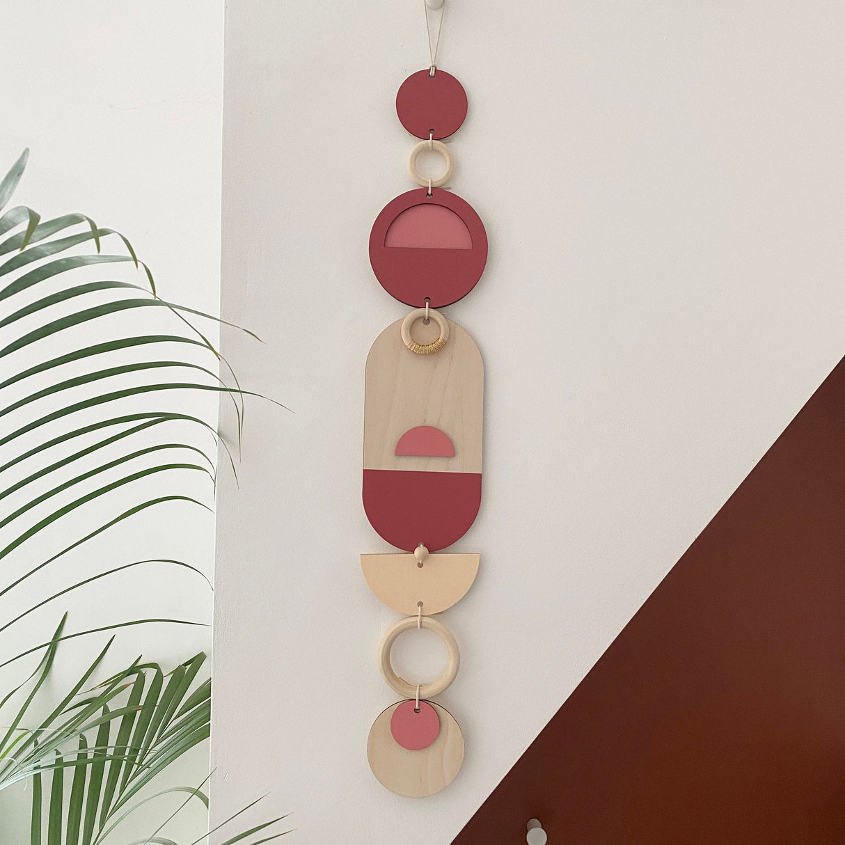 Pink Modern Wall Art - 68cm length 10cm wide