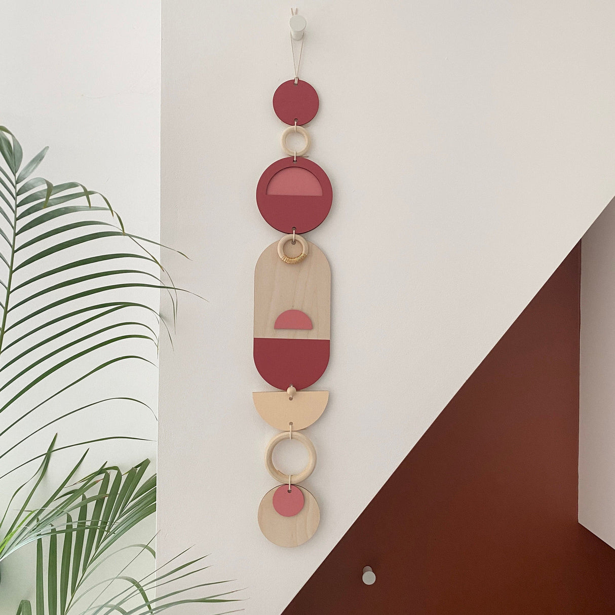Pink Modern Wall Art - 68cm length 10cm wide